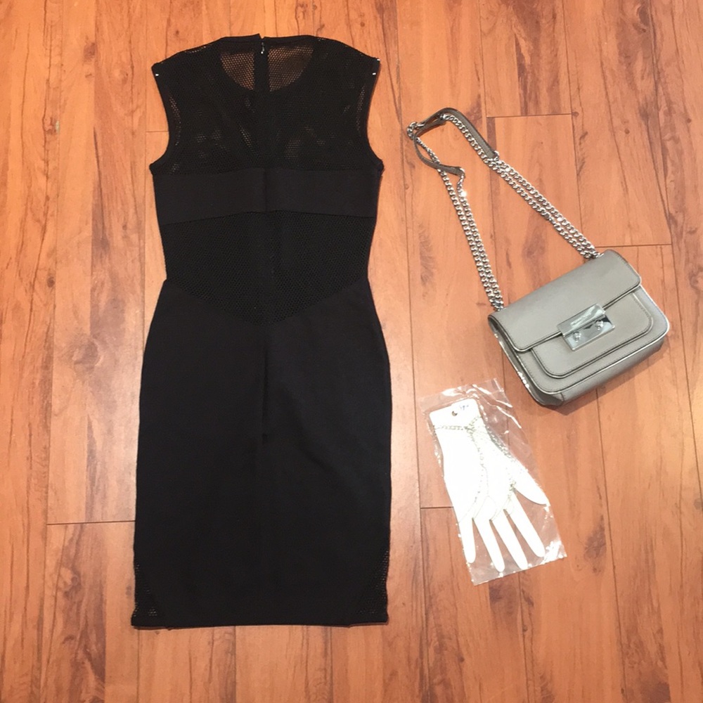 Guess Black Mesh cocktail dress - Picture 3 of 7